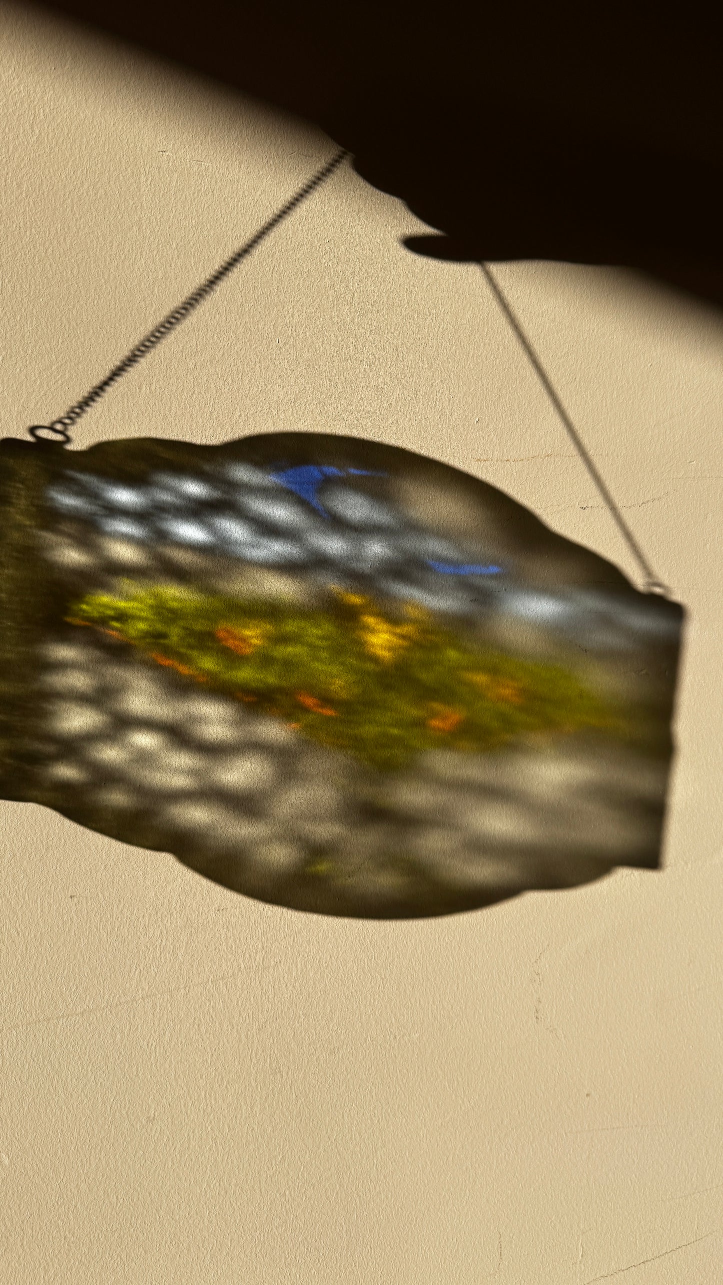 Luna Moth Stained Glass Panel: Celestial Moon Suncatcher, Witchy Window Hanging Art