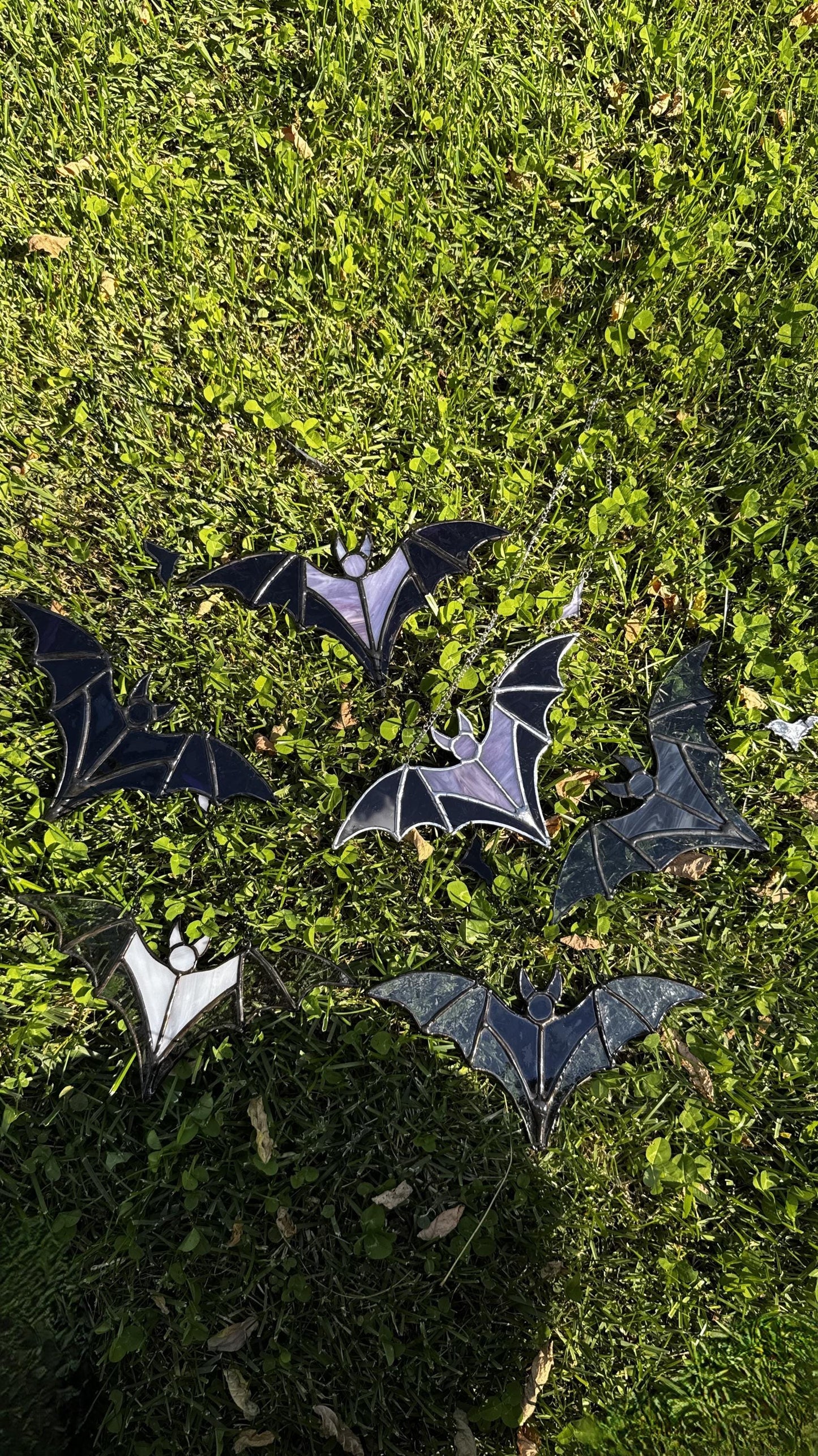 Stained Glass Bat Suncatcher, Halloween Window Decoration, Gothic Home Decor, Handmade Halloween Ornament