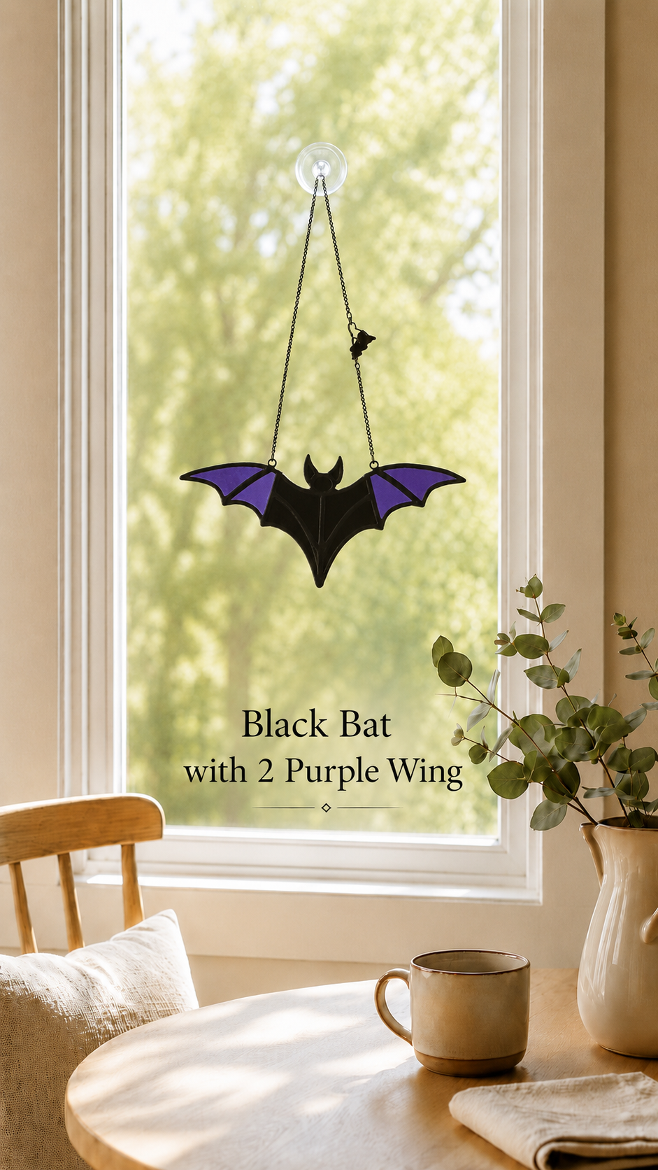 Stained Glass Bat Suncatchers