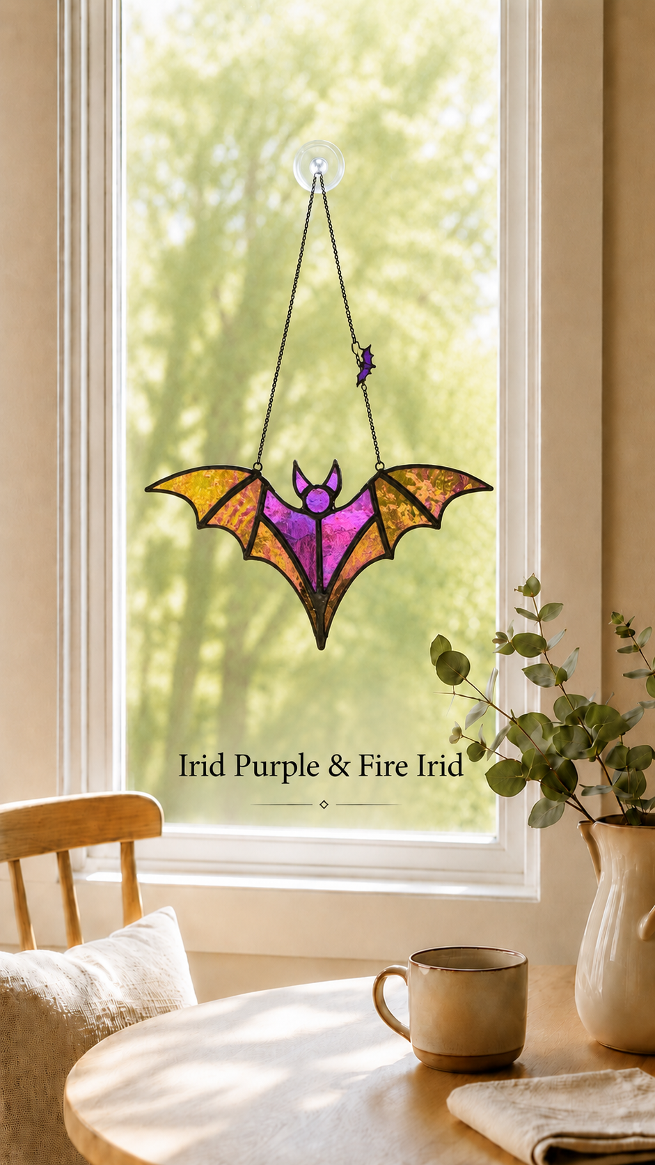 Stained Glass Bat Suncatchers