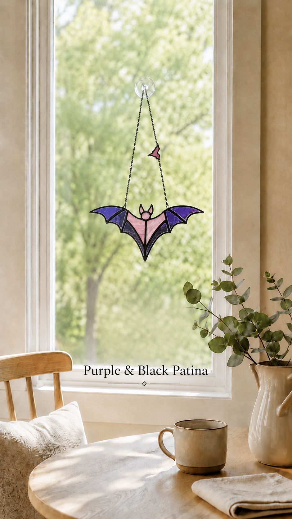 Stained Glass Bat Suncatchers