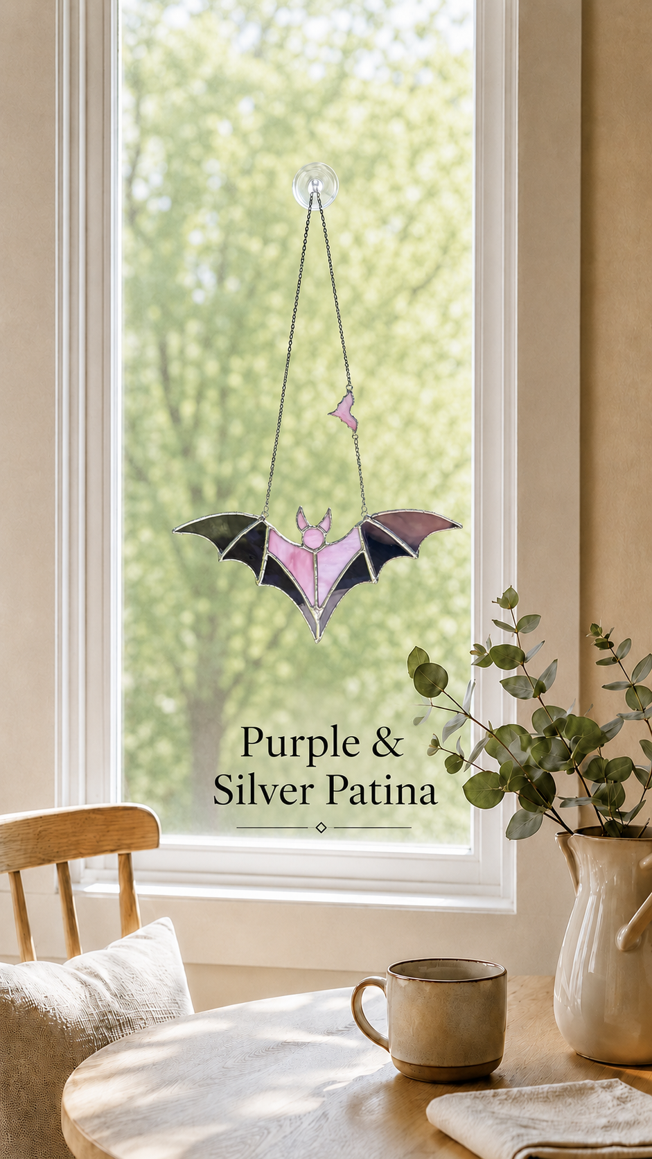 Stained Glass Bat Suncatchers